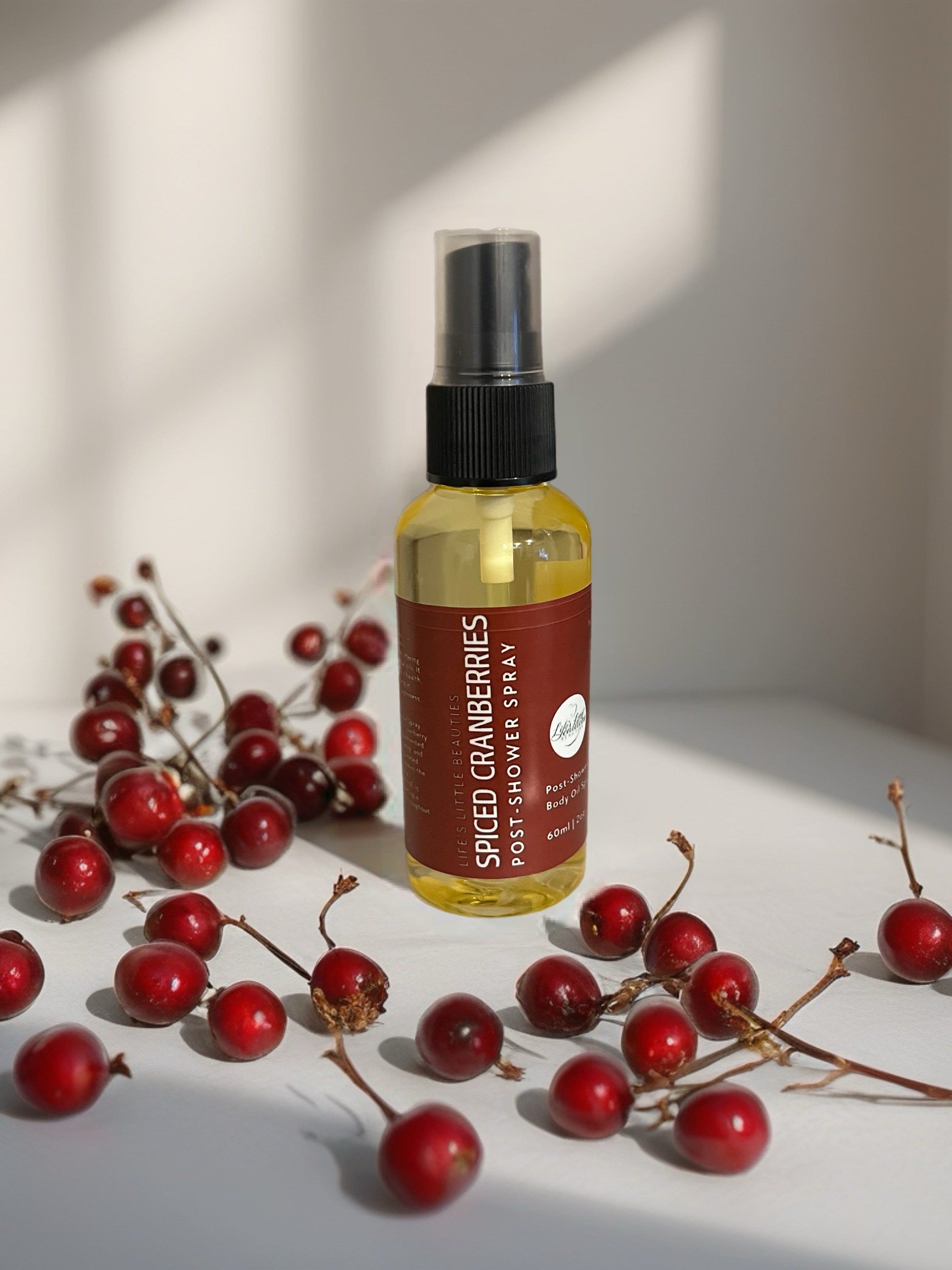 Spiced Cranberries Body Oil Spray - Hydrating with Warm Spice Notes