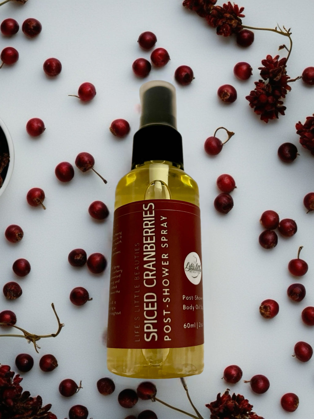 Spiced Cranberries Body Oil Spray - Hydrating with Warm Spice Notes