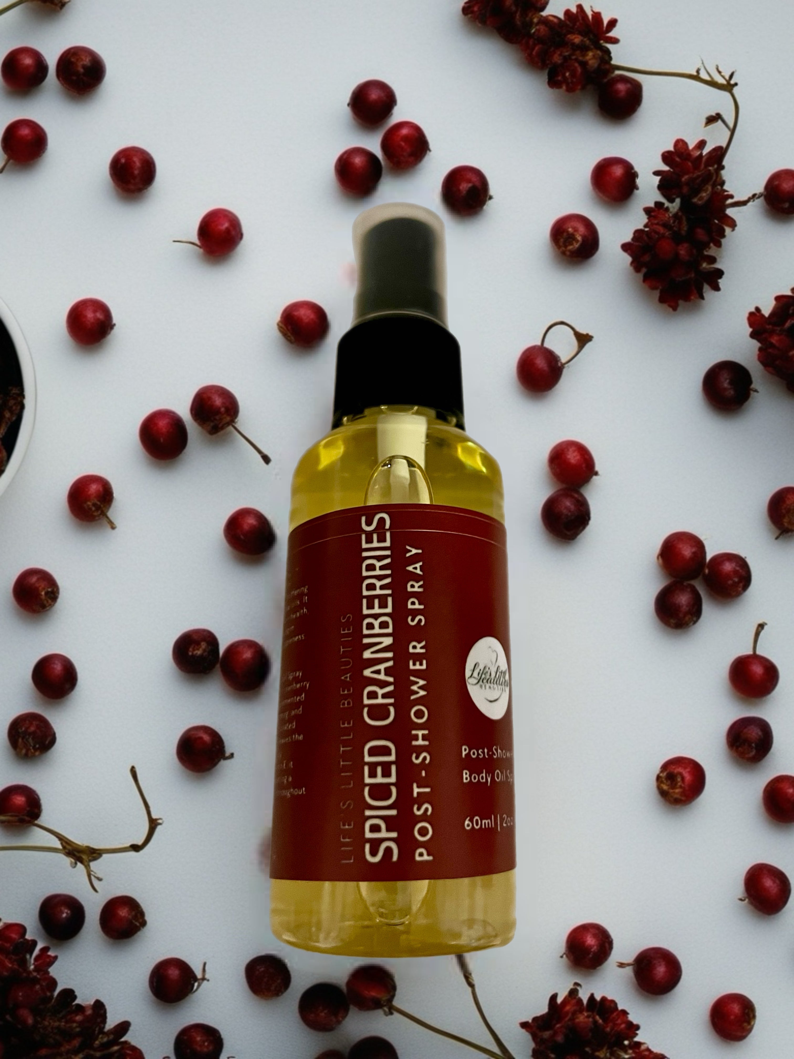 Spiced Cranberries Body Oil Spray - Hydrating with Warm Spice Notes