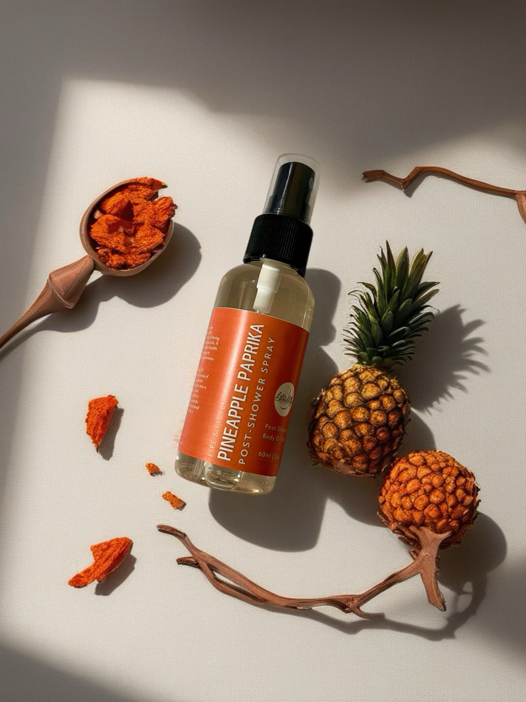 Pineapple Paprika Body Oil Spray: Tropical Fruit & Spice Scent, 2oz