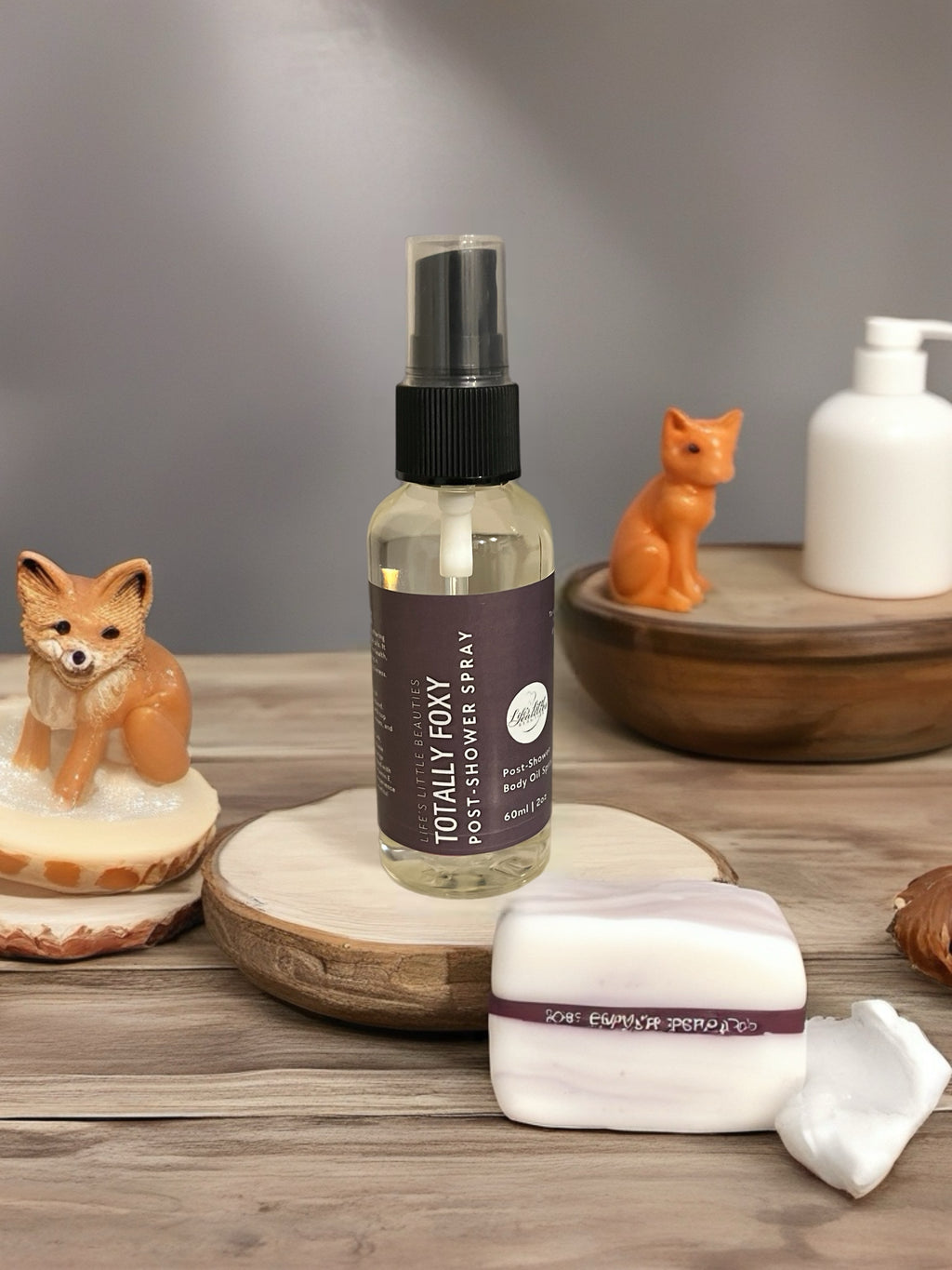 Foxy Body Oil Spray: Post-Shower Moisturizer (60ml, Vitamin E)