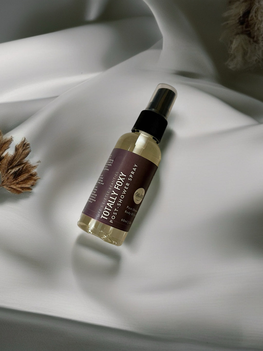 Foxy Body Oil Spray: Post-Shower Moisturizer (60ml, Vitamin E)