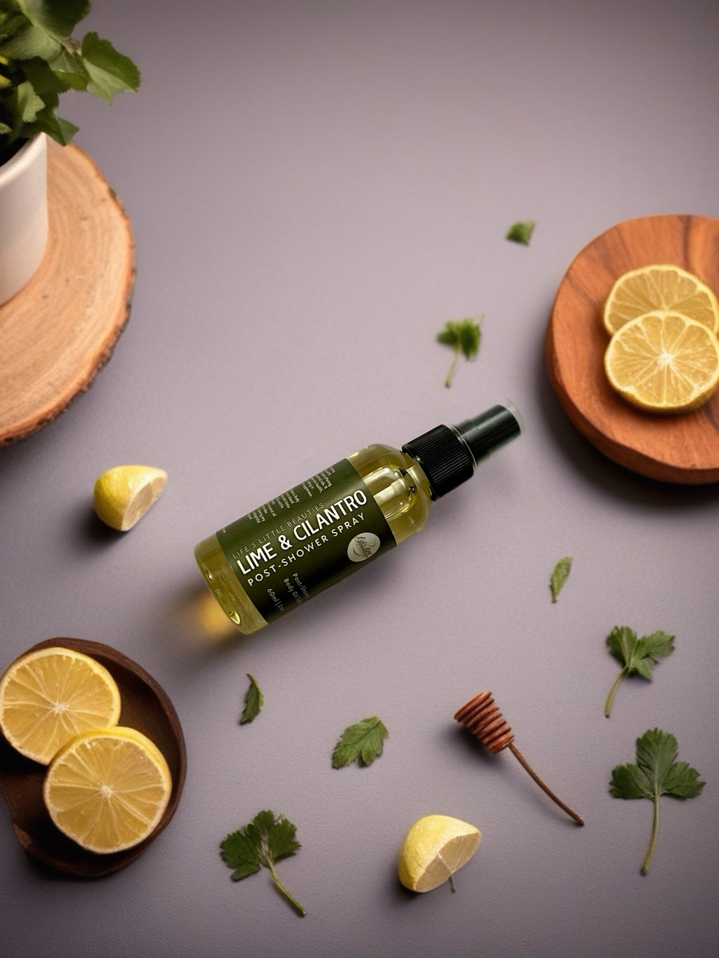 Post-Shower | Lime & Cilantro Body Oil Spray - 60ml/2oz