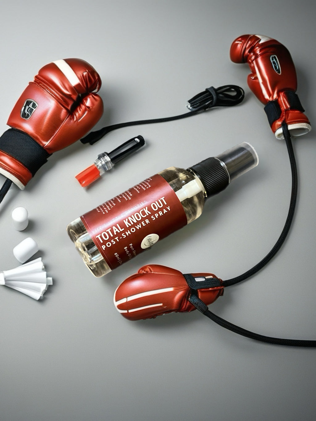 Total Knock Out Body Oil Spray: Spicy Woody Scent, Lightweight Hydration
