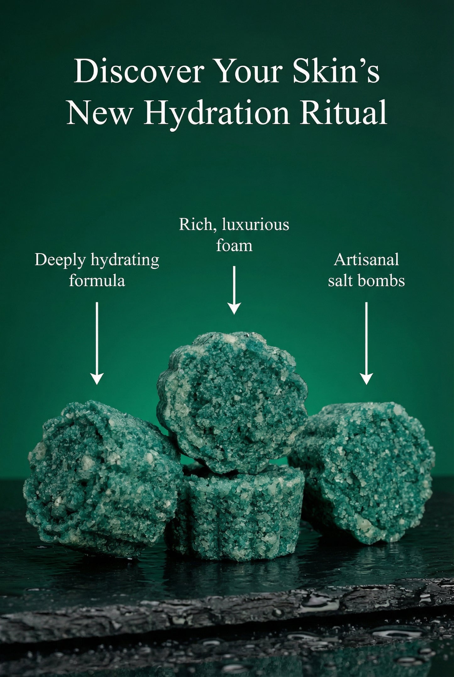 Australian Bamboo Grass Foaming Bath Salts Fizzers - 4Pack