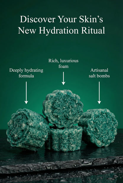 Australian Bamboo Grass Foaming Bath Salts Fizzers - 4Pack