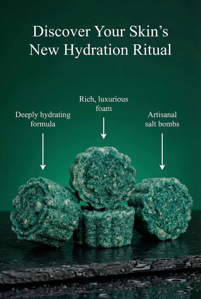 Australian Bamboo Grass Foaming Bath Salts Fizzers - 4Pack