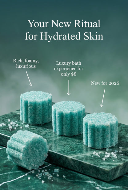 Cucumber Melon Foaming Bath Salts Fizzers - 4Pack