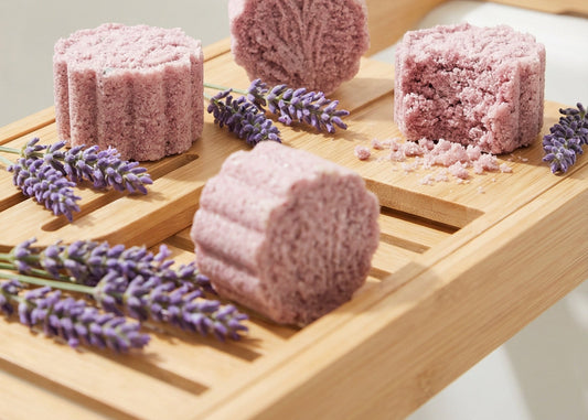 Lavender Flowers Foaming Bath Salts Fizzers - 4Pack