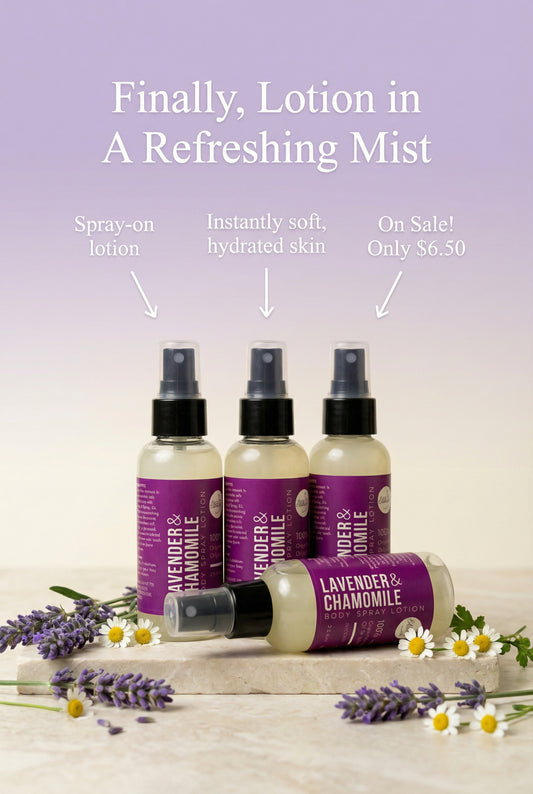 Lavender & Chamomile Moisturizing Body Spray - 60ml | 2oz
