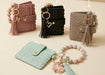 Women's Stripe Silica Gel Lock Clasp Card Holders