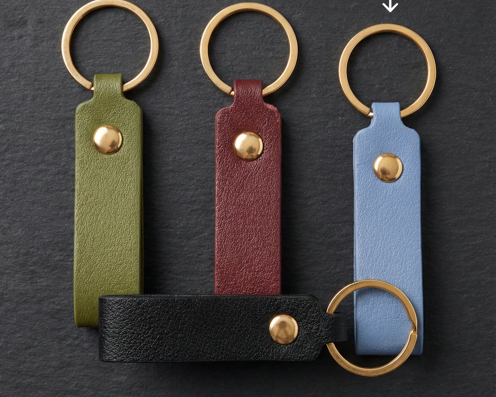 Solid Color Leather Key Chain Hand Rope Bag Pendant