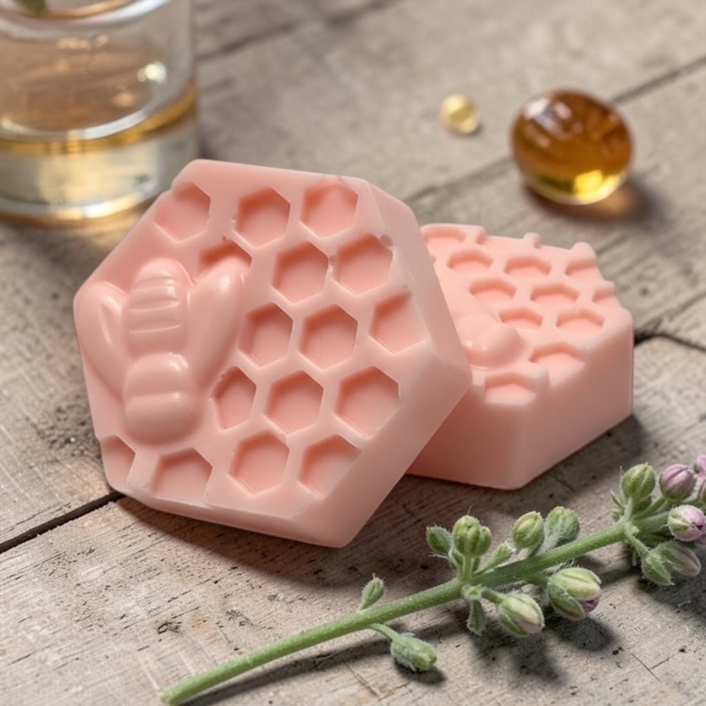 Honeysuckle Honey Bee Comb Bar Soap Made with Shea Butter
