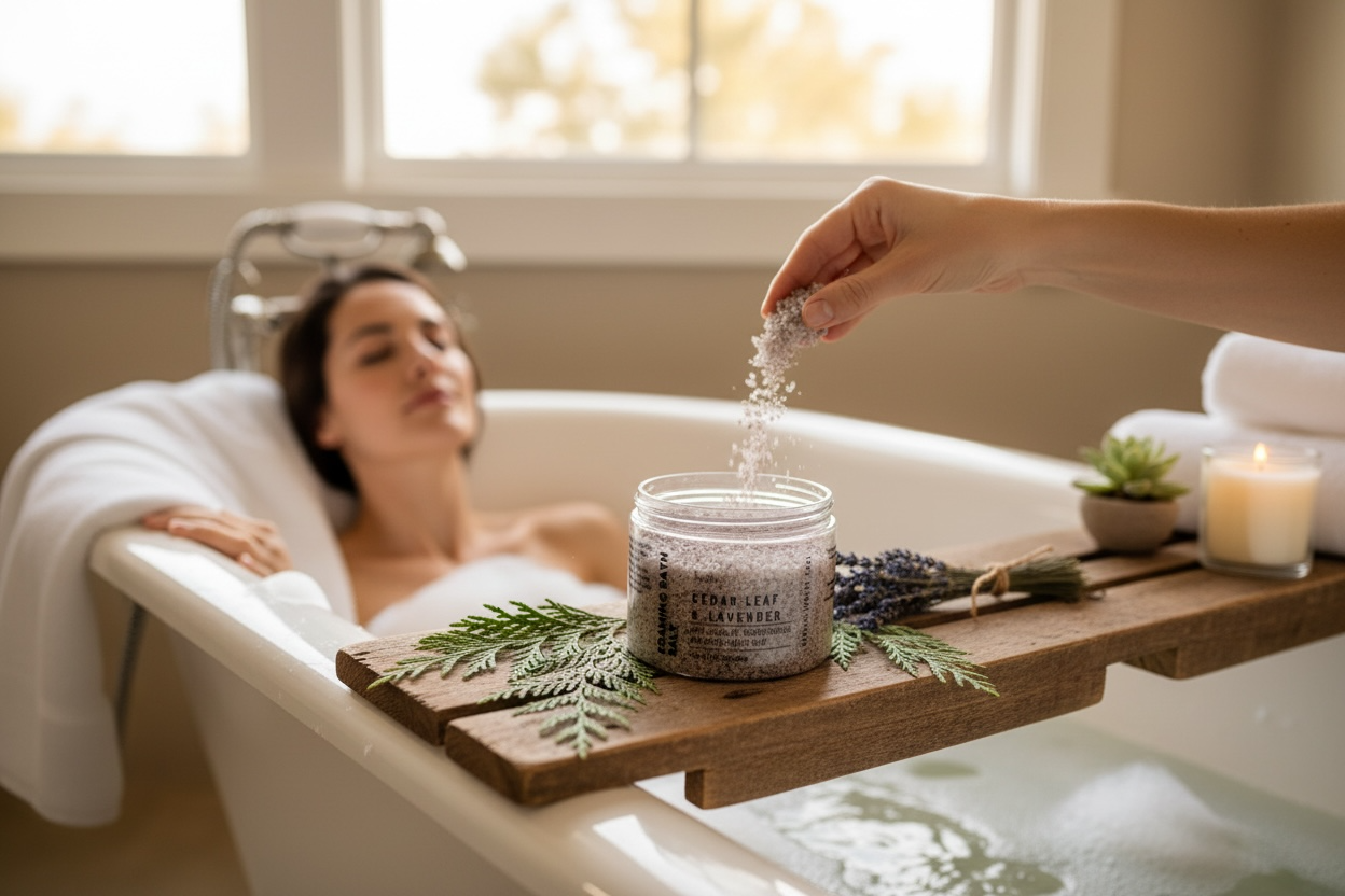 Cedar Leaf & Lavender Foaming Bath Salts | 10 Ounces