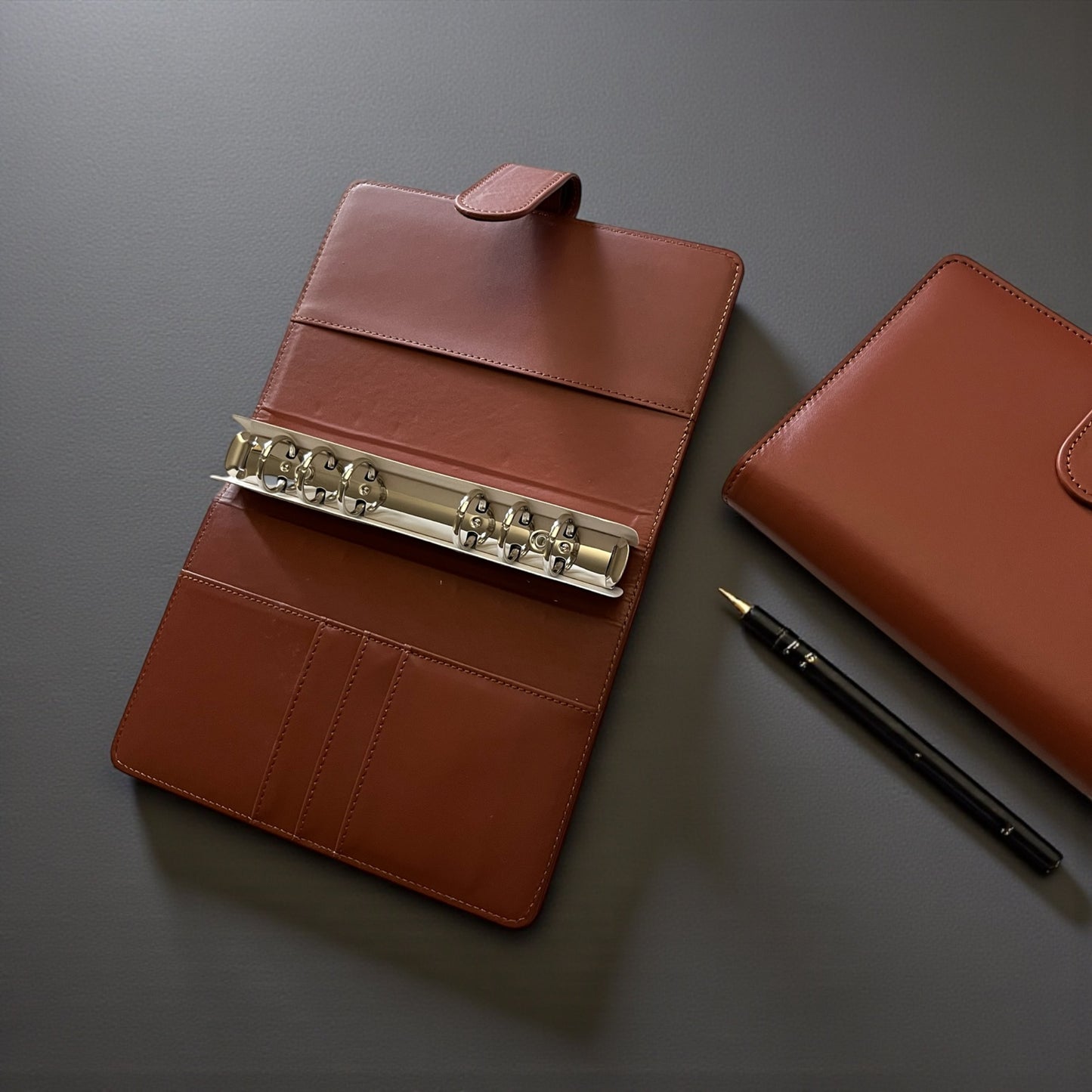 Brown A6 PU Leather Binders