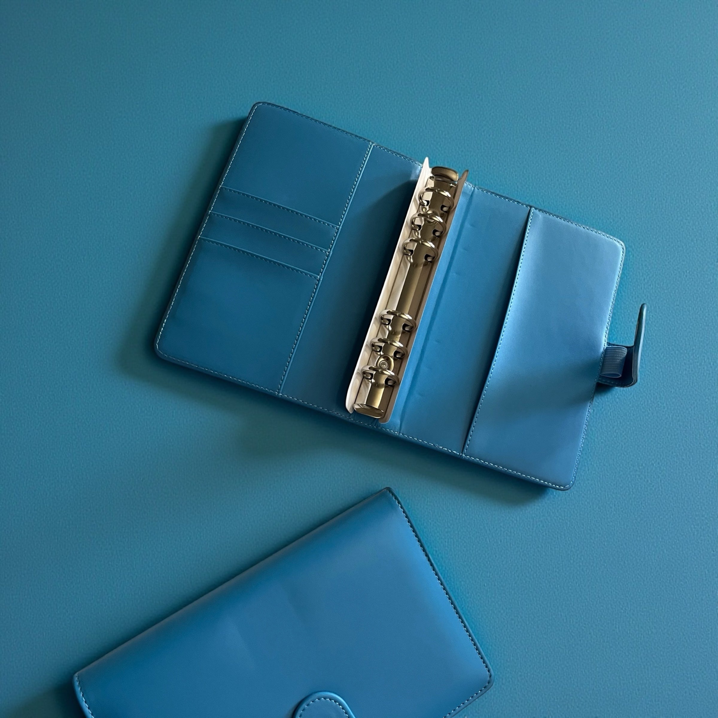 Sky Blue A6 PU Leather Binders