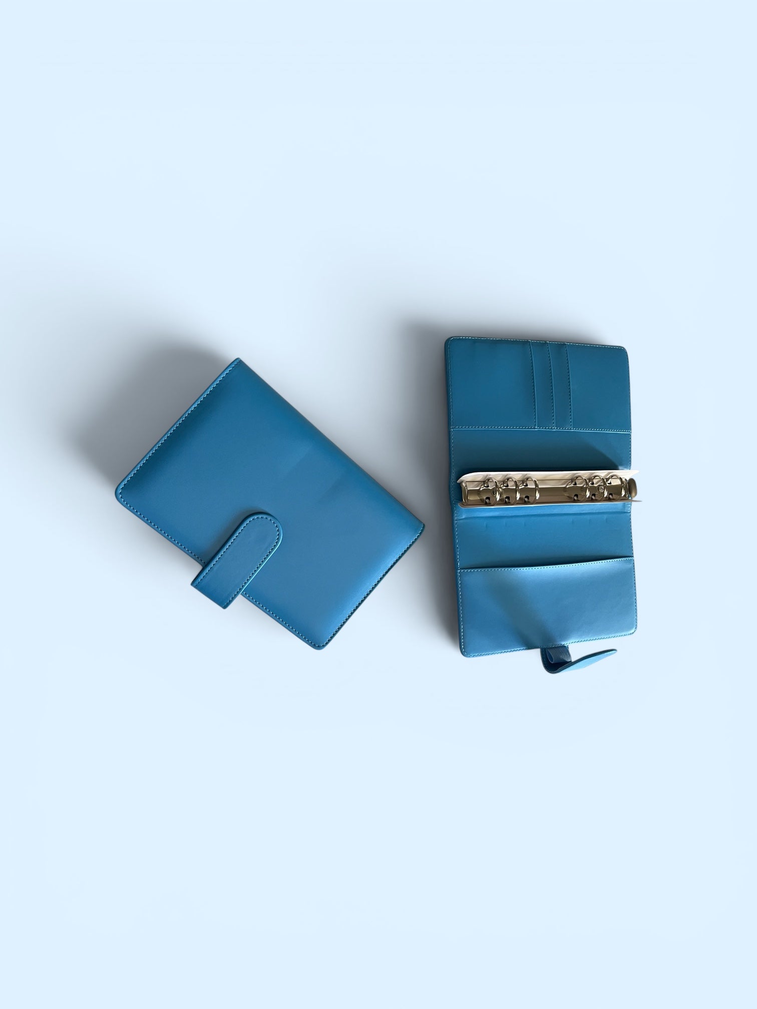 Sky Blue A6 PU Leather Binders