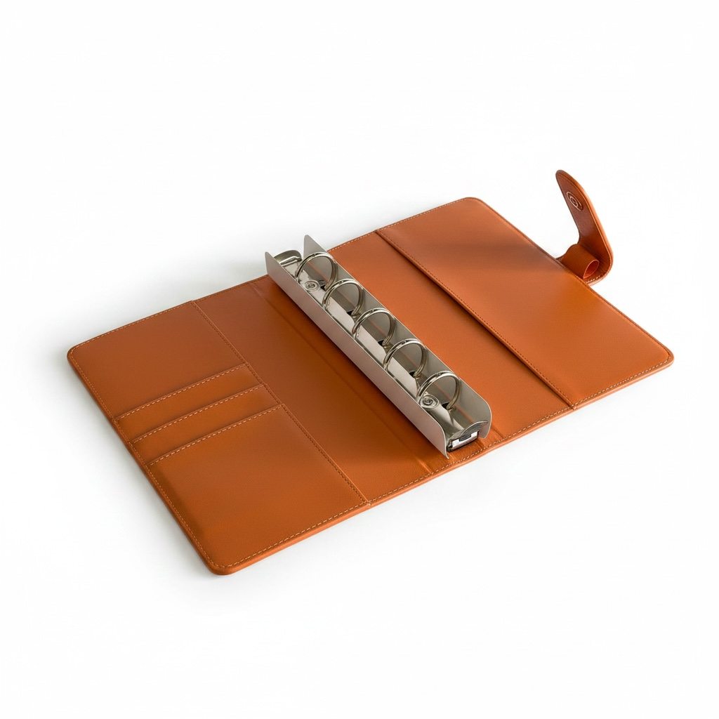 Orange A6 PU Leather Binders