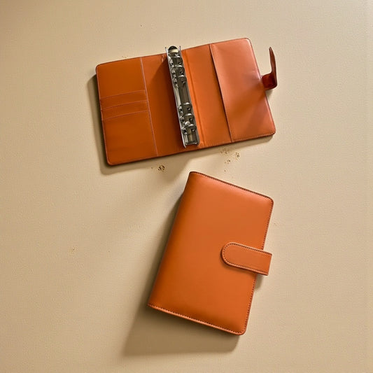 Orange A6 PU Leather Binders