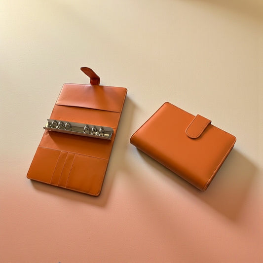 Orange A6 PU Leather Binders