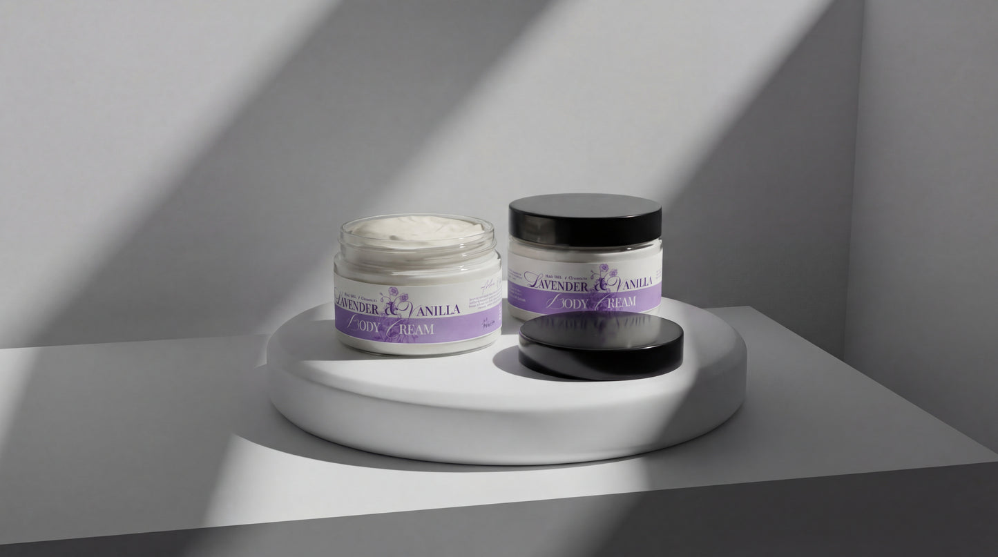 Lavender & Vanilla Body Cream 4oz - New Formula