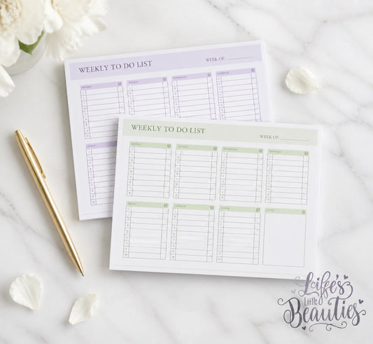 Handcrafted Weekly To-Do & Habit Tracker