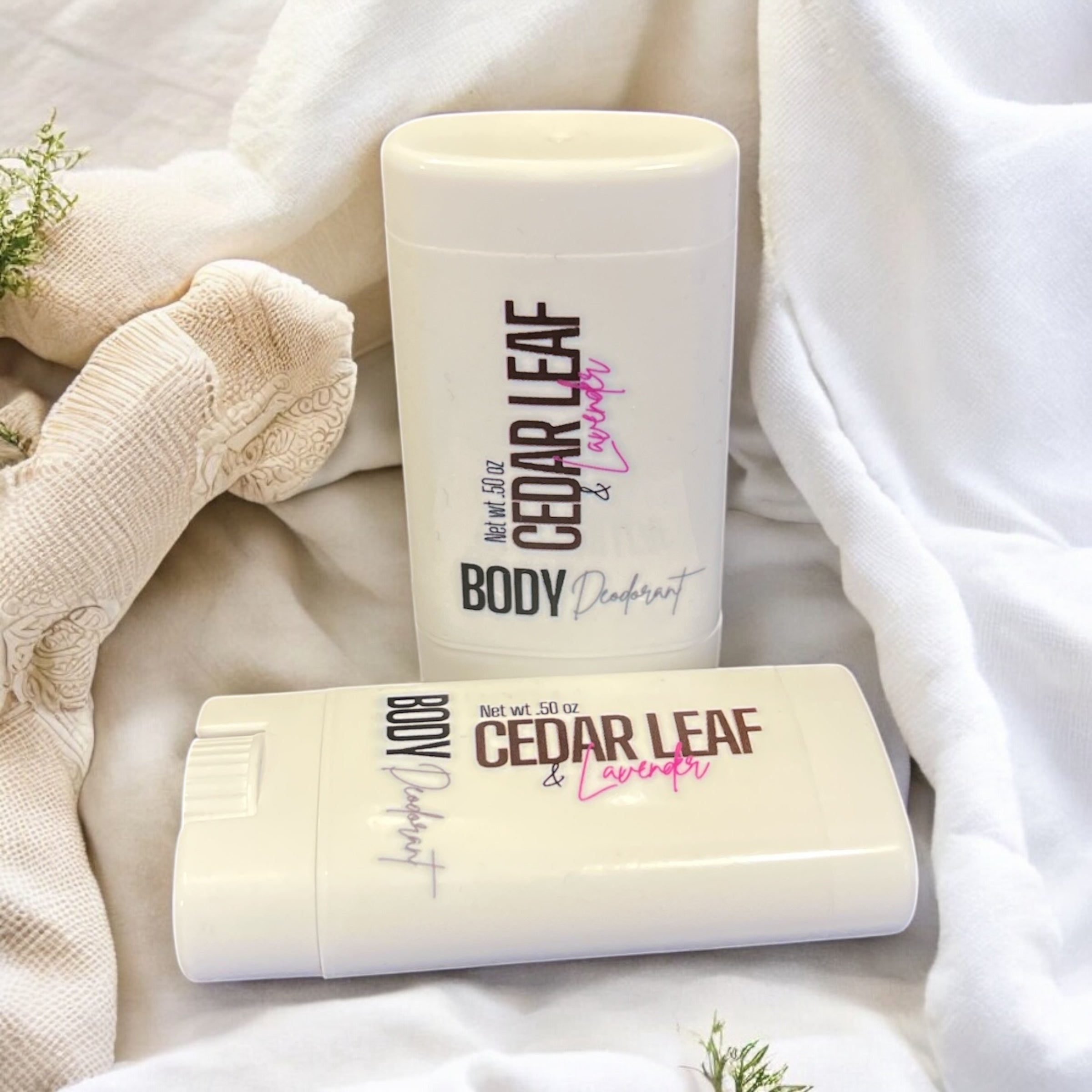 Cedar Leaf & Lavender Mini Deodorants - .5 oz