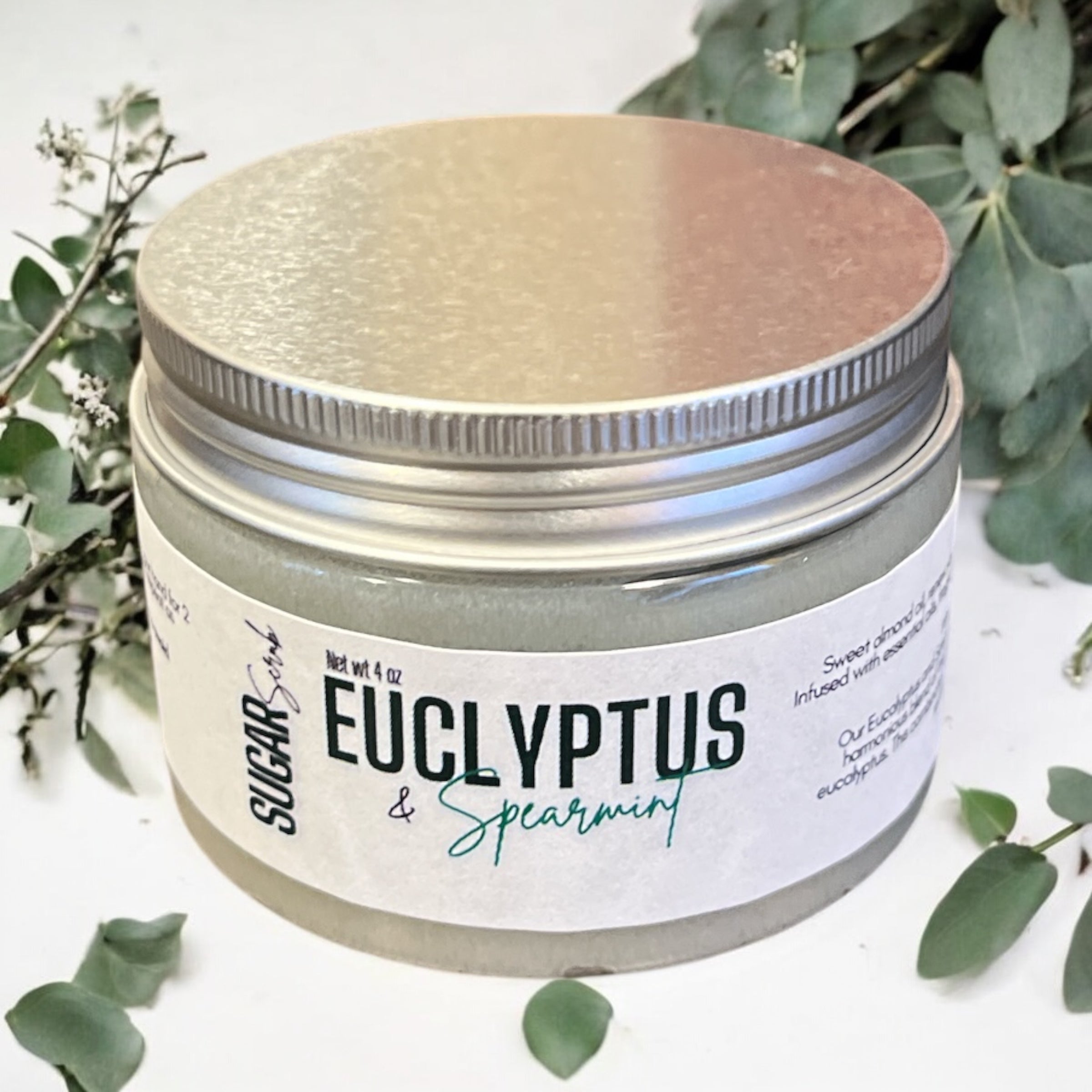 Eucalyptus & Spearmint Sugar Scrub - 4oz - New Formula