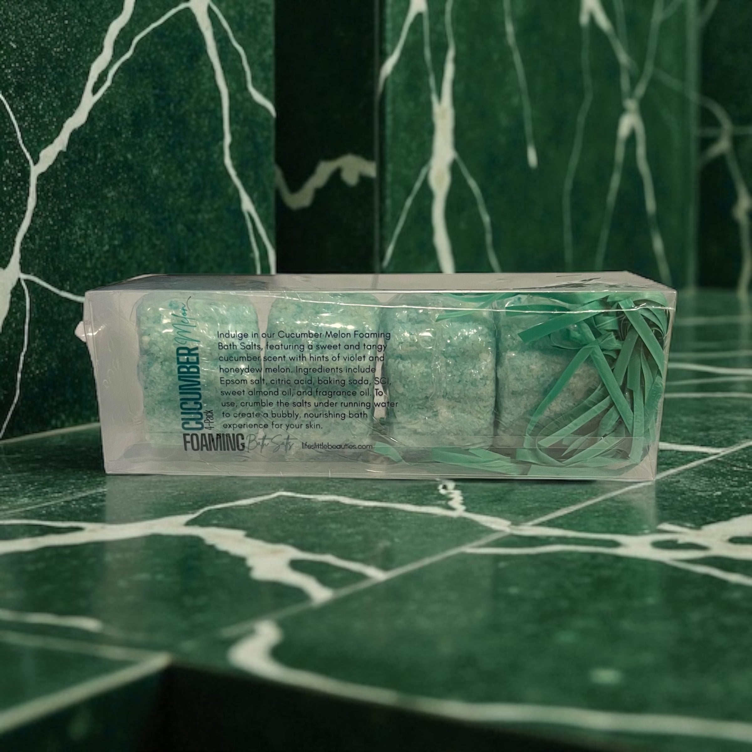 Cucumber Melon Foaming Bath Salts Fizzers - 8Pack