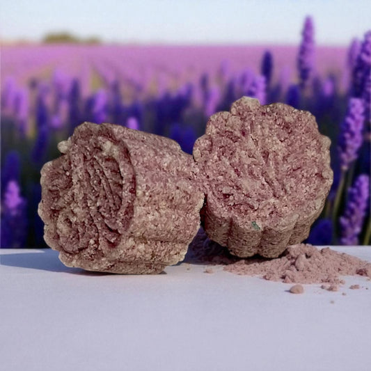 Lavender Flowers Foaming Bath Salts Fizzers - 4Pack