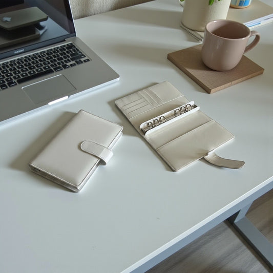 White A6 PU Leather Binders