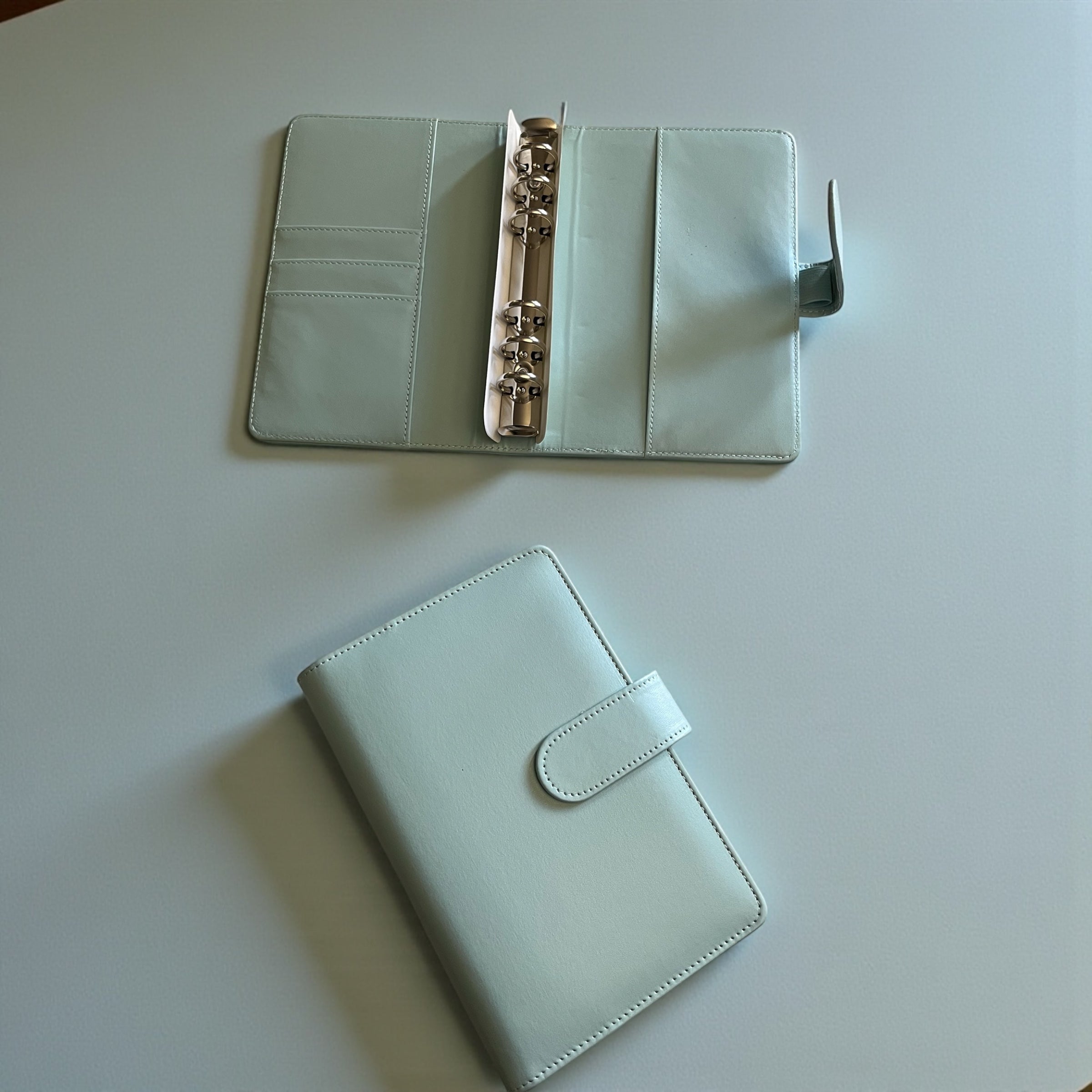Light Blue A6 PU Leather Binders