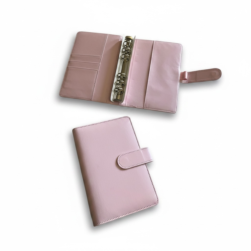 Light Pink A6 PU Leather Binders