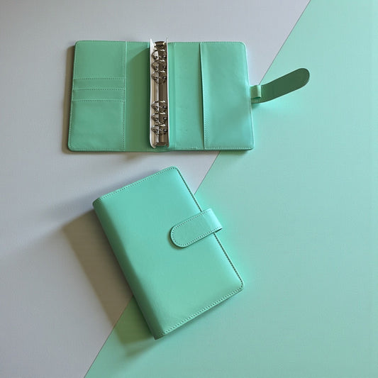 Mint Green A6 PU Leather Binders