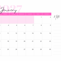 2027 Calendar Notepad - A 76-Page Duo