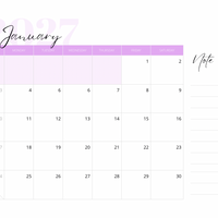 2027 Calendar Notepad - A 76-Page Duo
