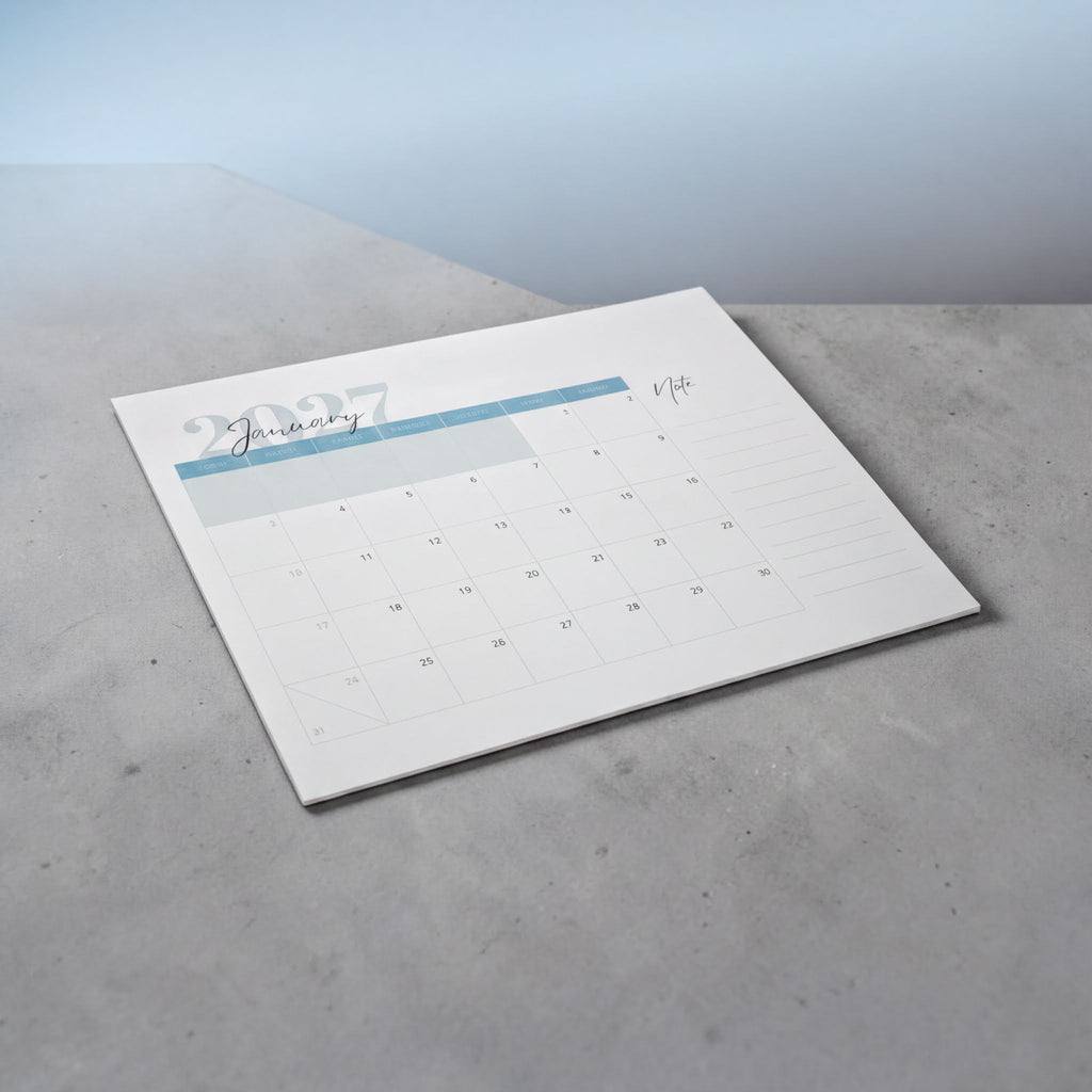 A calendar for the month of January, with the year "2027" displayed at the top.