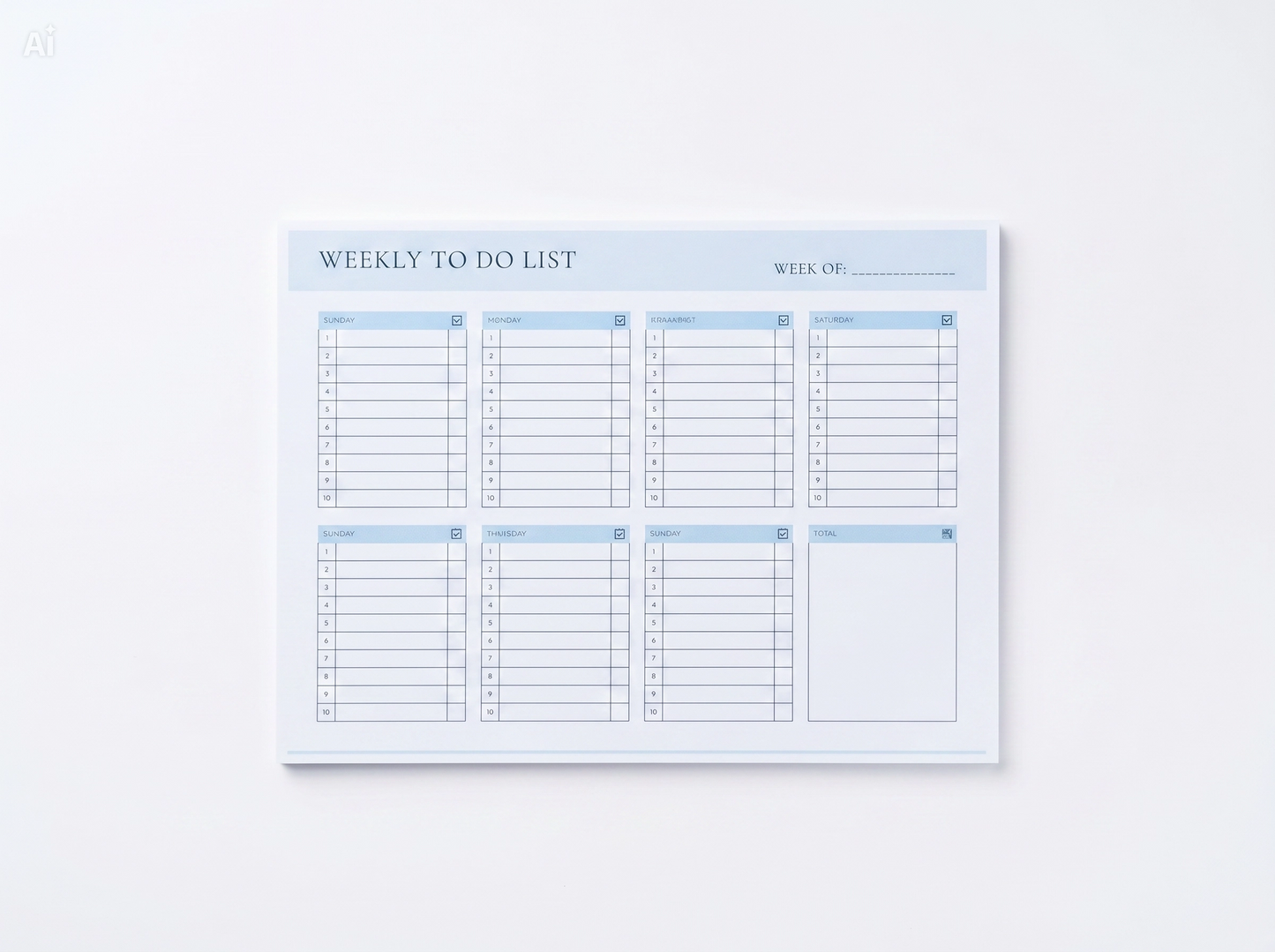 Handcrafted Weekly To-Do & Habit Tracker