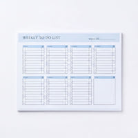 a weekly to-do list on a white background.