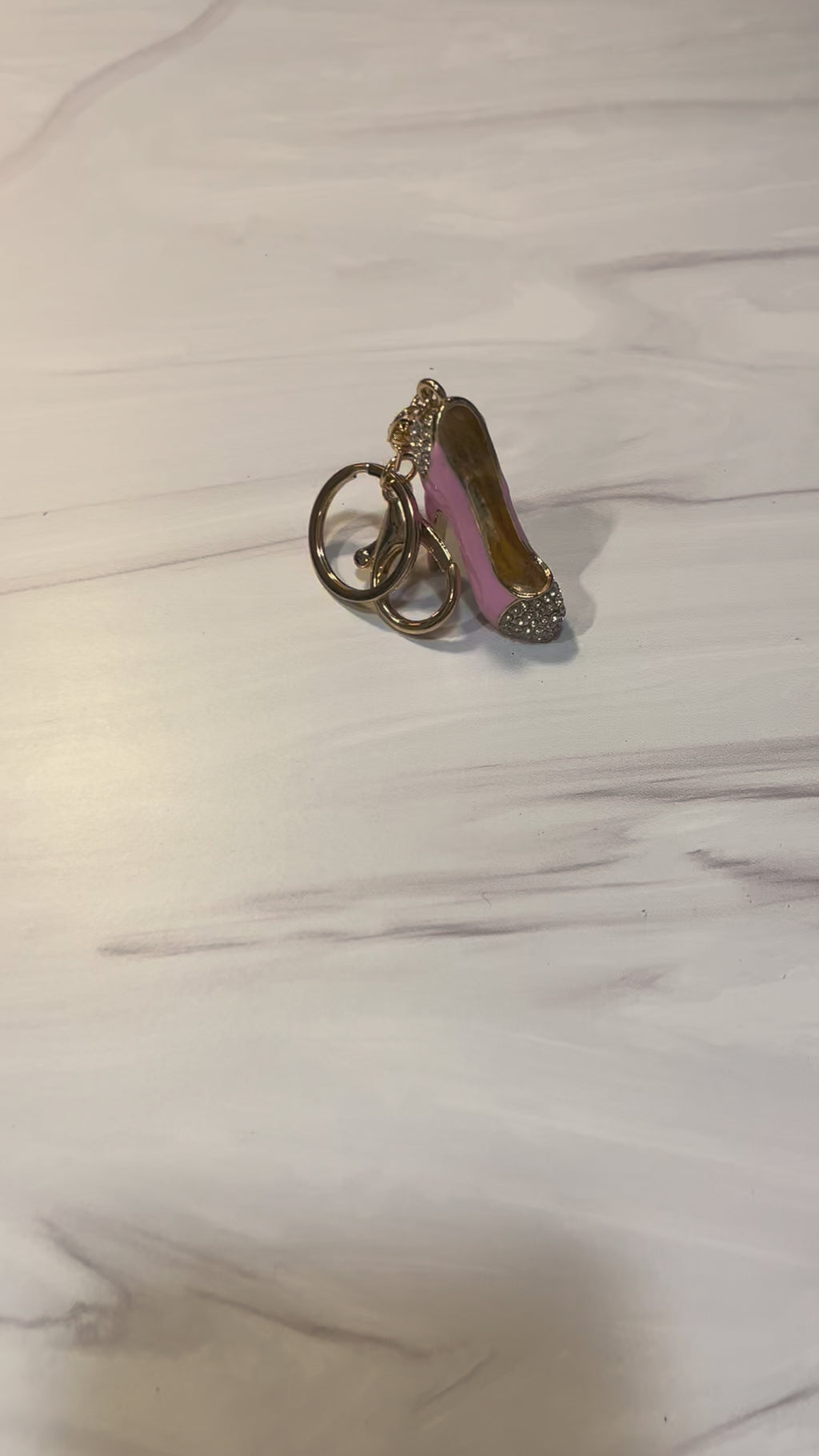 Sky High Pink Rhinestone High Heels Keychain