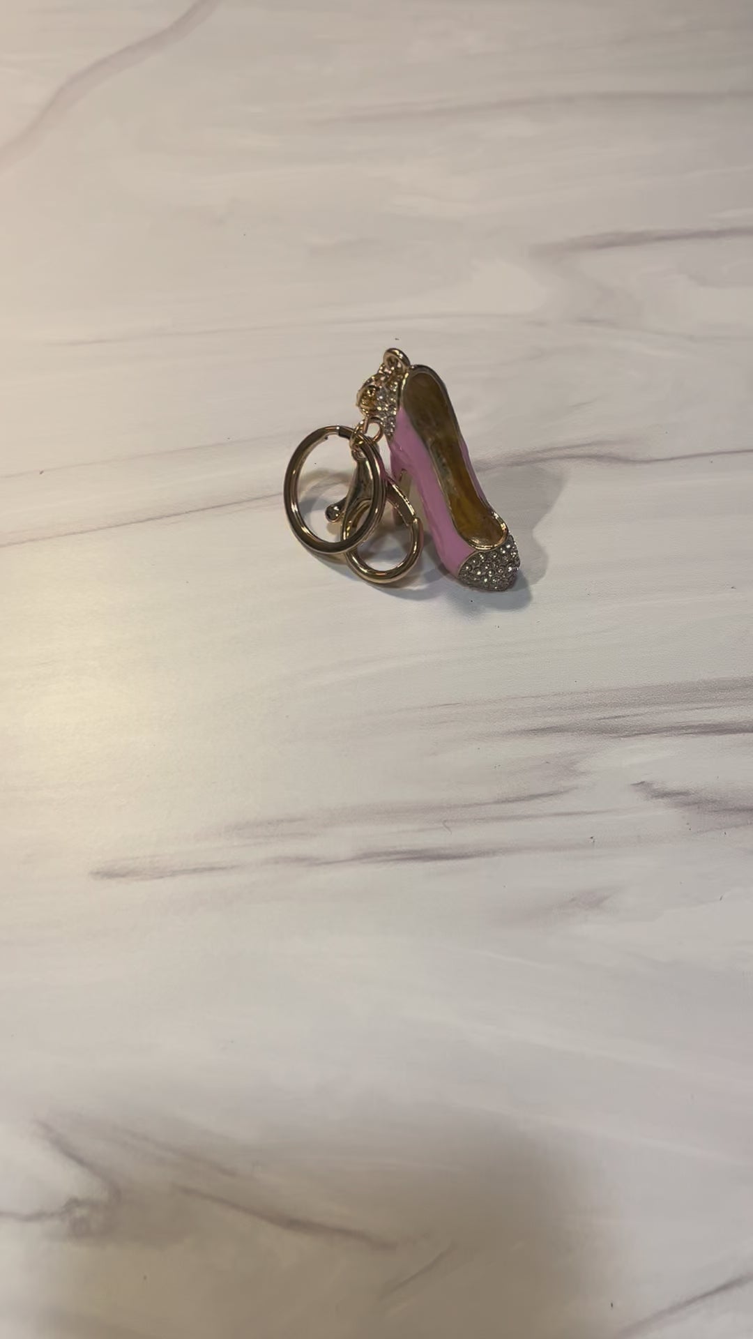 Sky High Pink Rhinestone High Heels Keychain