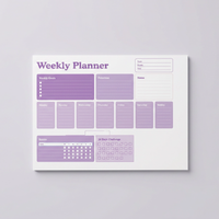 Weekly Planner Notepad: Goals, Priorities, Habits Tracker