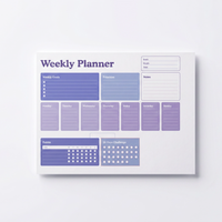 Weekly Planner Notepad: Goals, Priorities, Habits Tracker